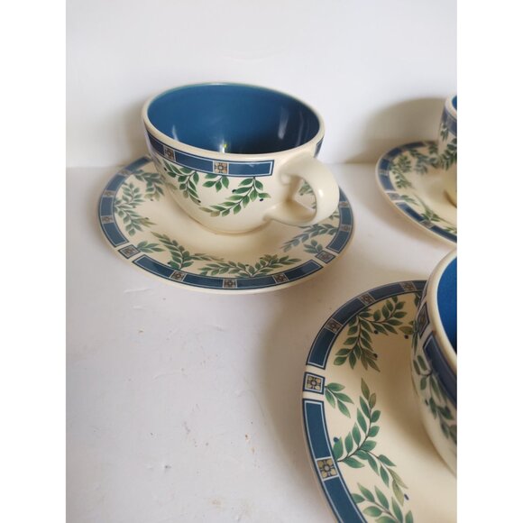 Pfalzgraff USA - Lot of 3 sets - Stoneware Cup & Saucer Sylvan Pattern - Picture 11 of 12